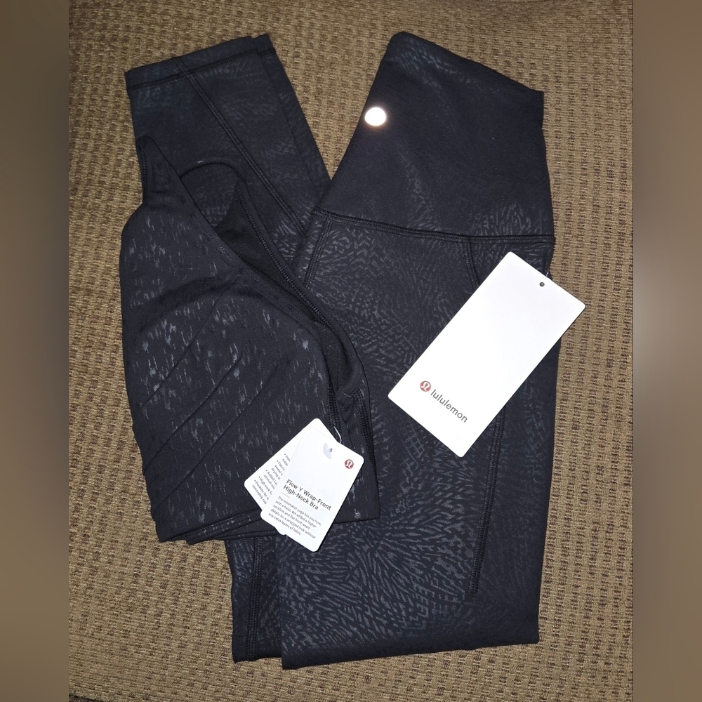 Lululemon Align High-Rise Pant with Pockets 25"Ripple Emboss Black Size 2